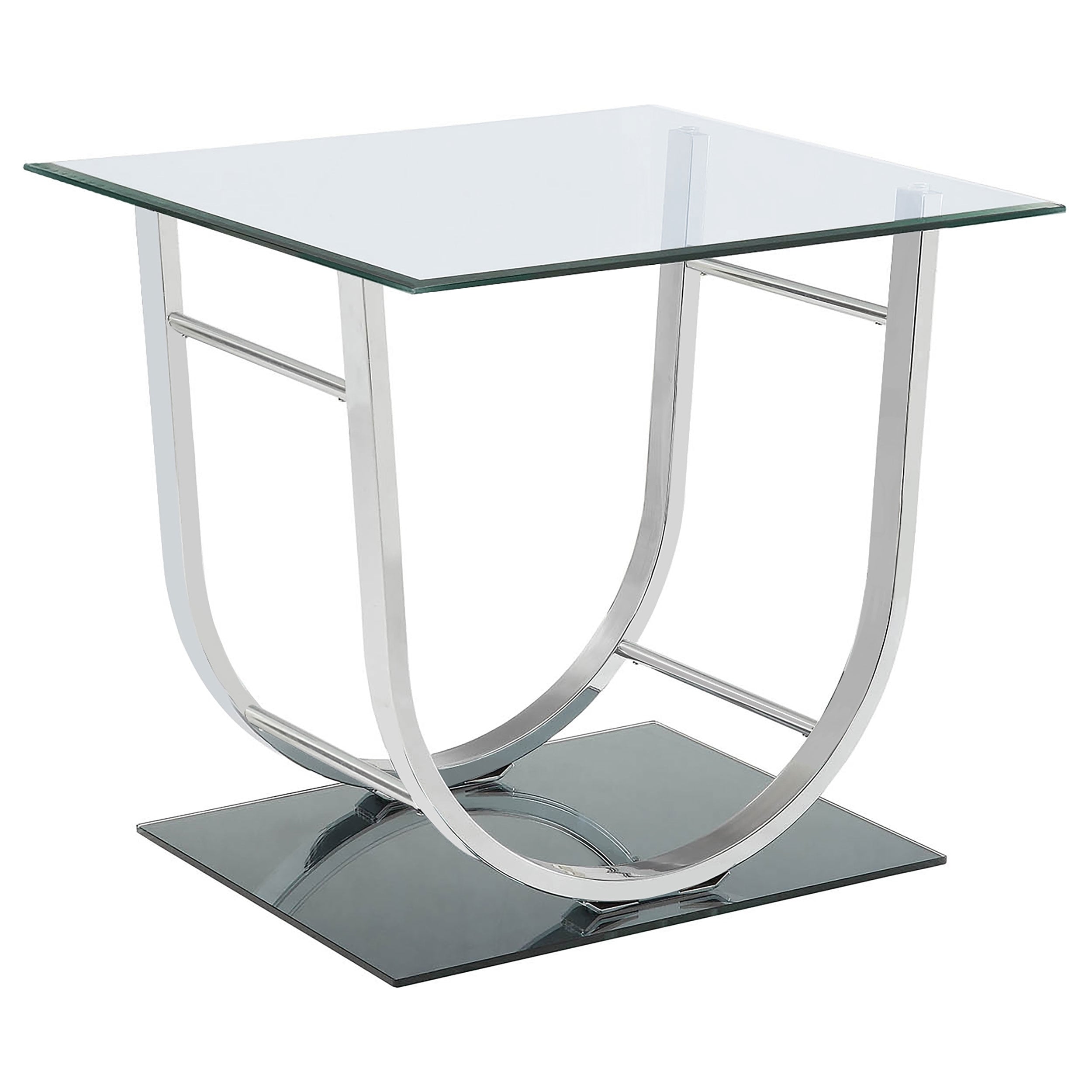 Contemporary Chrome End Table
