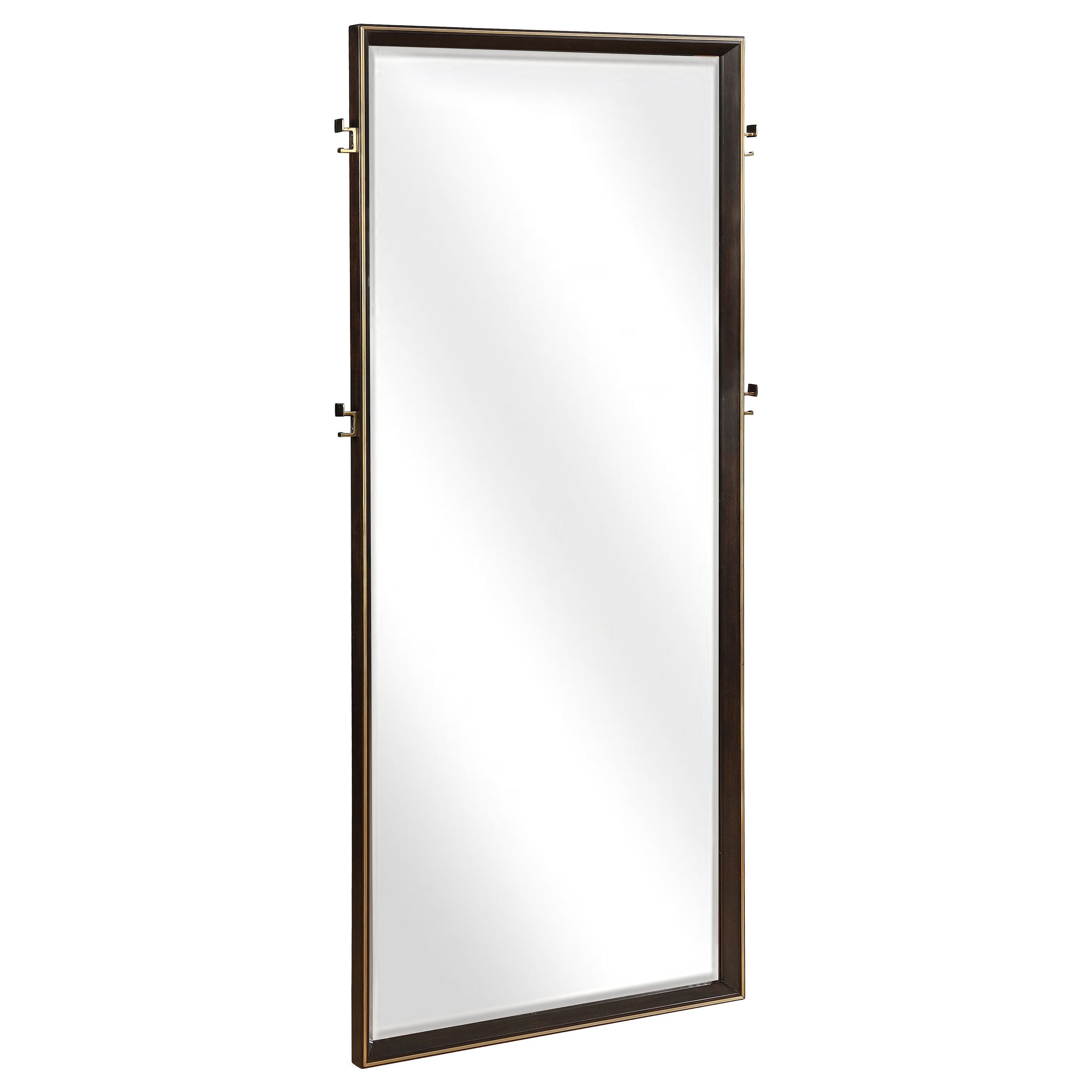 Strick Bolton Strelli Brown Gold Rectangular Floor Mirror