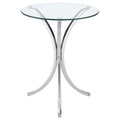 Coaster Company Chrome And Tempered Glass Snack Table