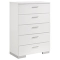 Coaster Company Felecity White 5 Drawer Chest