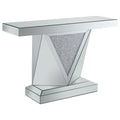 Silver Orchid Ipsen Silver And Mirror Rectangular Sofa Table