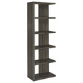 Porch Den Conkling Weathered Grey Wood 5 Shelf Bookcase