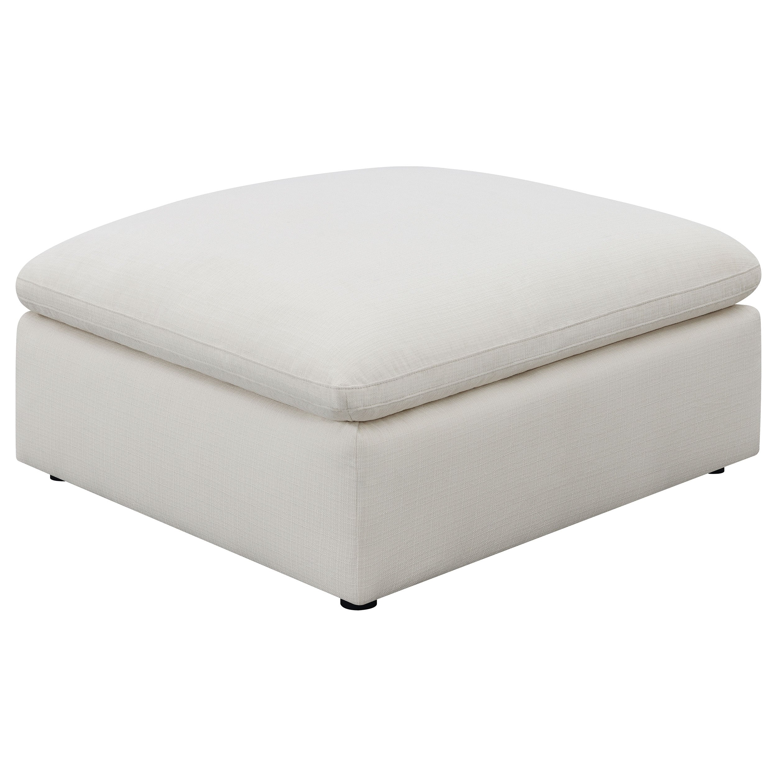 Hobson Off White Upholstered Ottoman