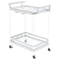 Strick Bolton Roslin Clear Acrylic And Chrome Serving Cart