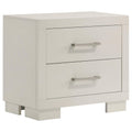 Porch Den Lincoln Hwy White Wood Veneer Nightstand