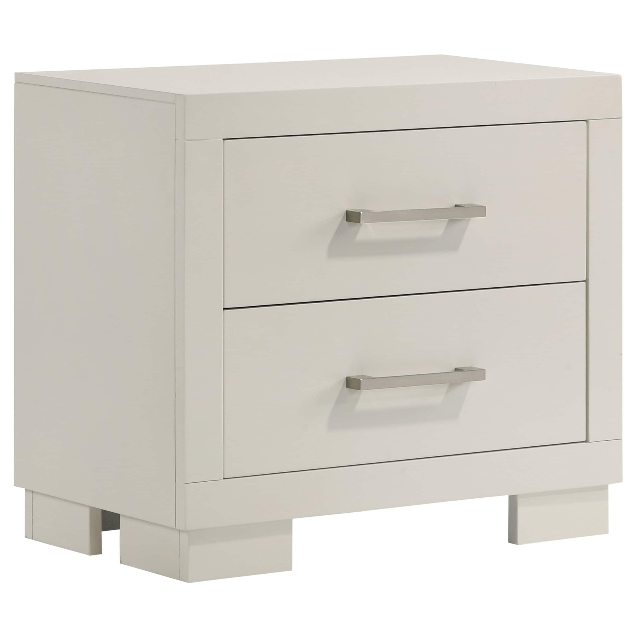 Porch Den Lincoln Hwy White Wood Veneer Nightstand