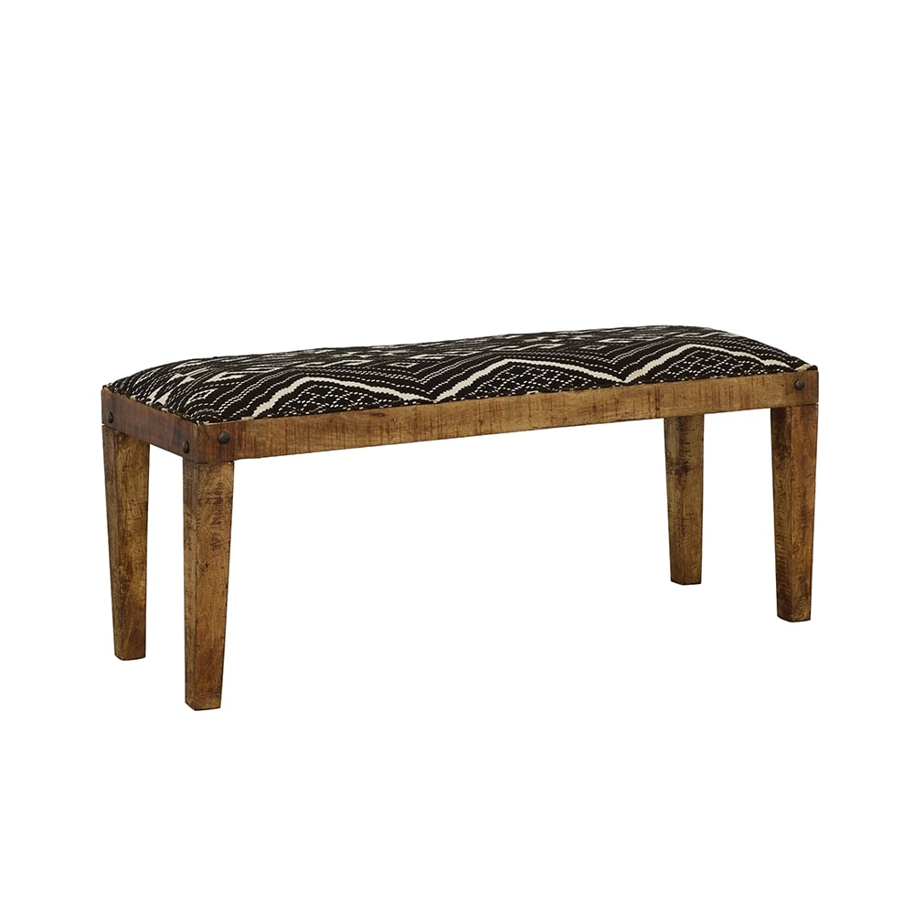 Natural Rectangular Upholstered Bench