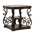 Coaster Company Square Dark Brown Metal End Table