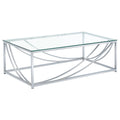 Silver Orchid Brockwell Contemporary Chrome Coffee Table