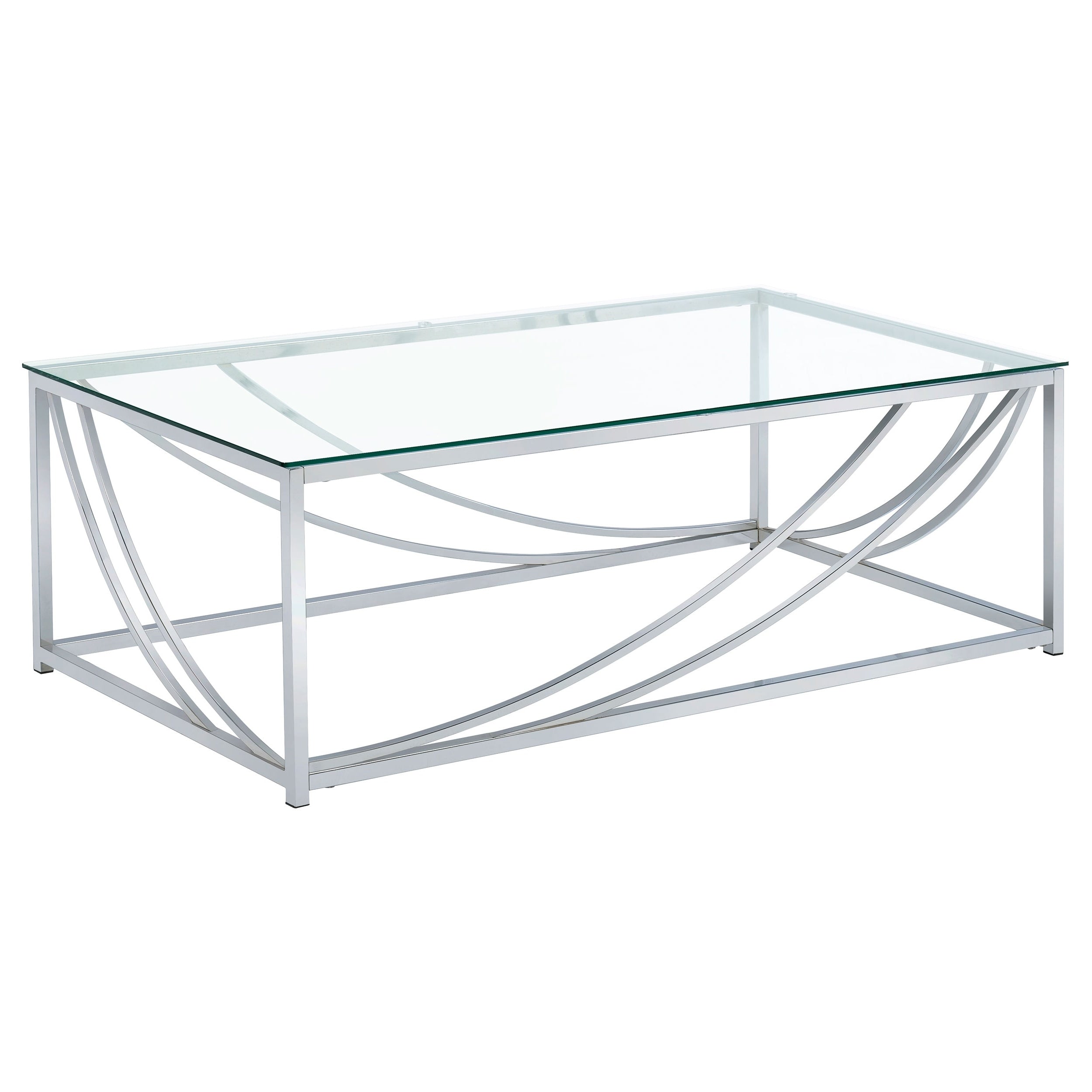 Silver Orchid Brockwell Contemporary Chrome Coffee Table