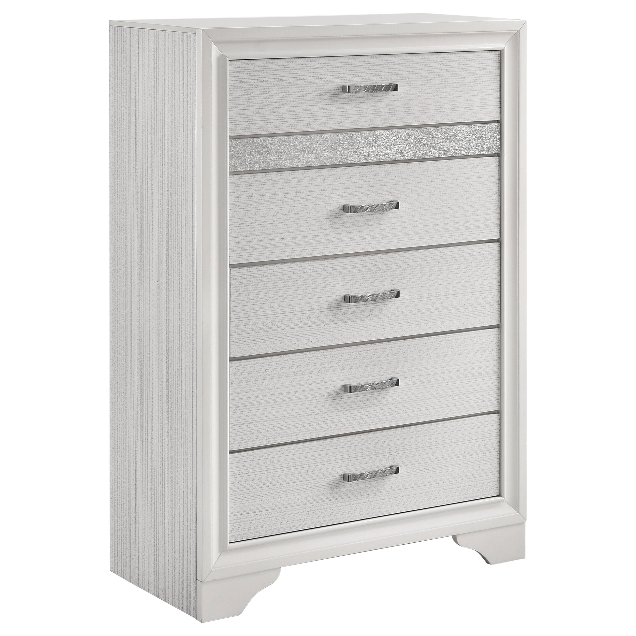 Miranda Modern 5 Drawer Chest With Hidden Jewelry Tray
