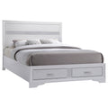 Miranda Contemporary White Storage Bed