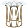Silver Orchid Gish Chrome And Clear Round Top End Table