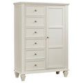 Coaster Company Sandy Beach White Door 7 Drawer Chest