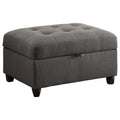 Stonenesse Contemporary Grey Storage Ottoman