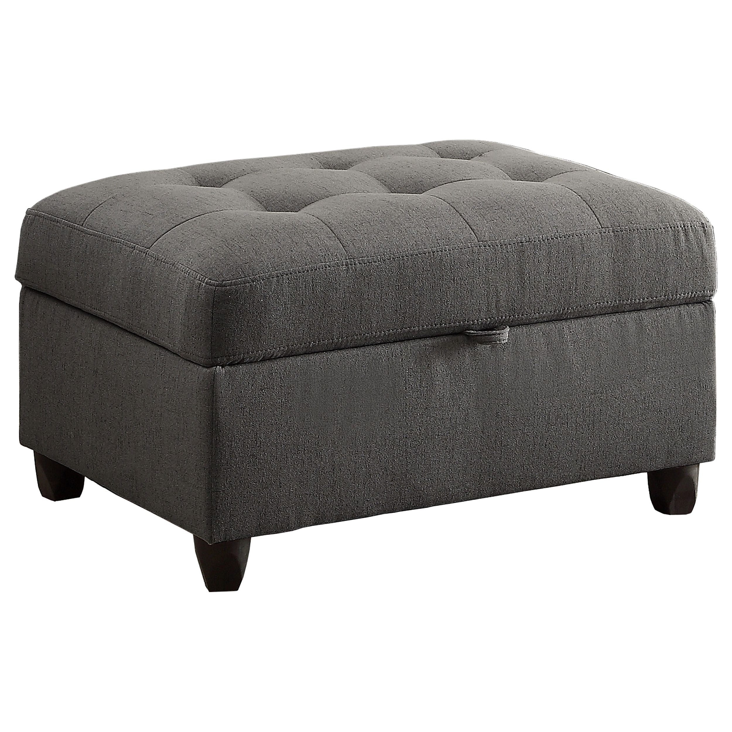 Stonenesse Contemporary Grey Storage Ottoman