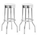 Cleveland Contemporary White Bar Height Stool