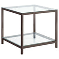 Coaster Company Nickel And Glass End Table