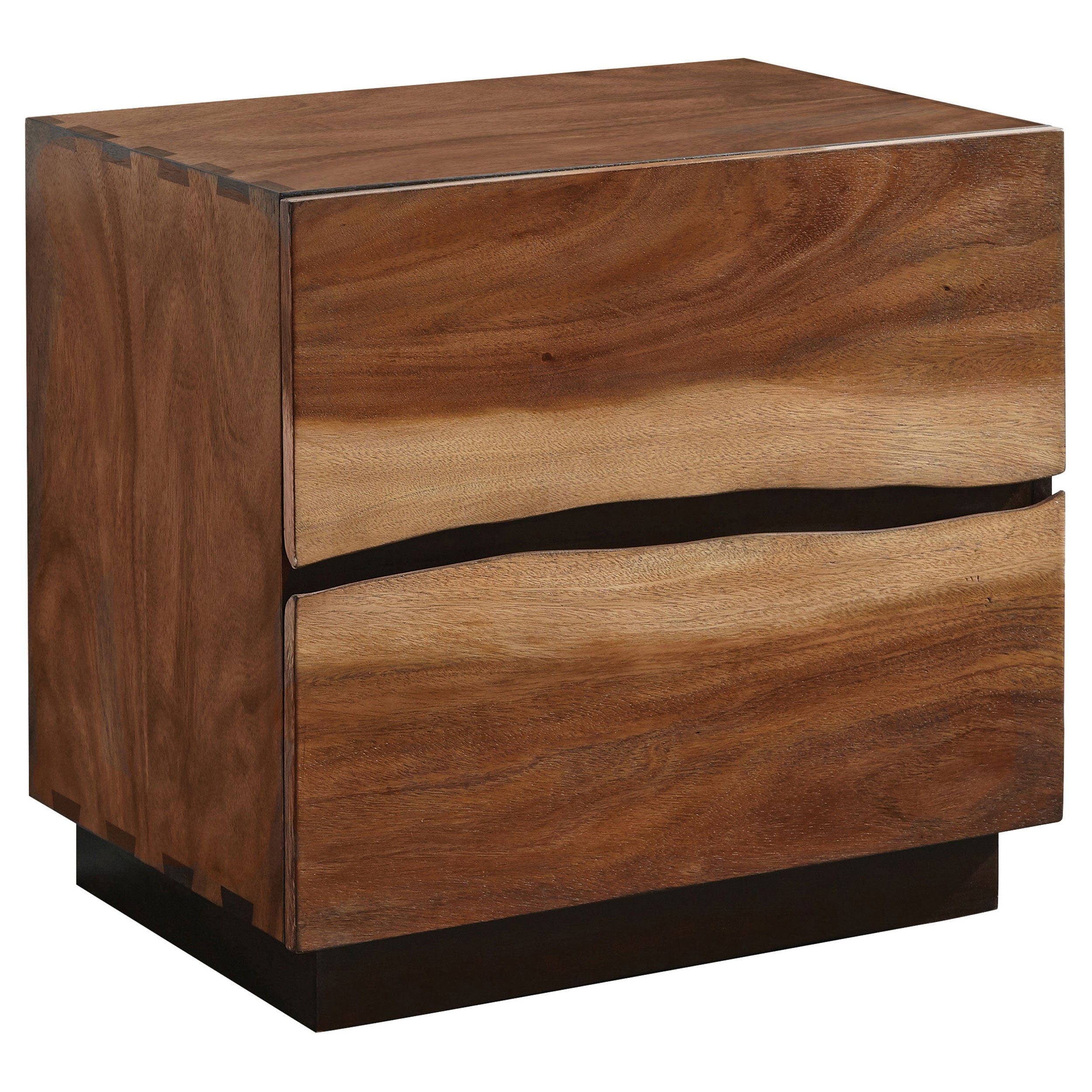 Carbon Loft Clell Smokey Walnut And Coffee Bean 2 Drawer Nightstand
