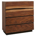 Carbon Loft Clell Smokey Walnut And Coffee Bean 4 Drawer Chest