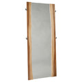 Carbon Loft Clell Smokey Walnut And Coffee Bean Rectangular Floor Mirror