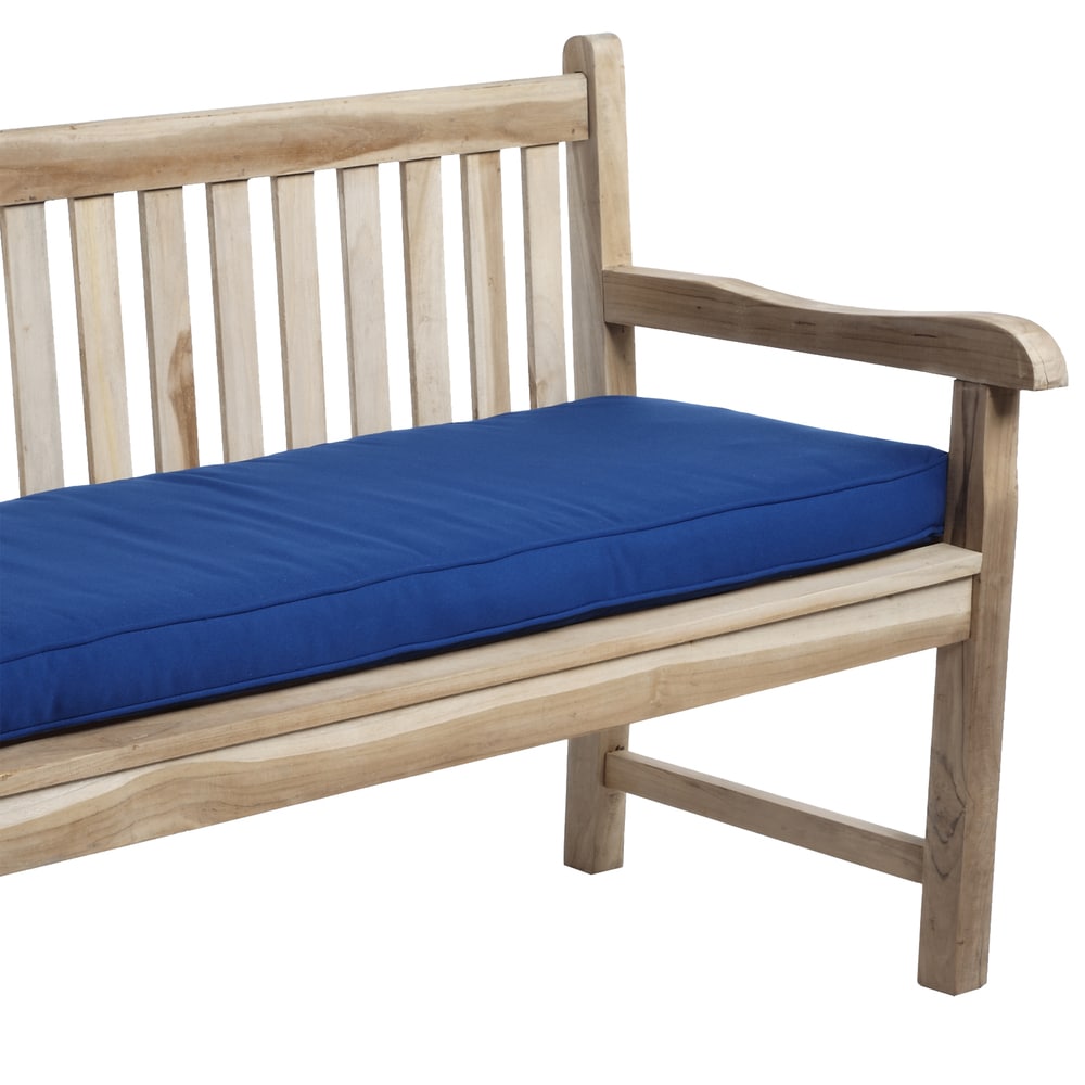 Cobalt Blue Indoor Outdoor Corded Bench Cushion