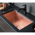 Cocina Hammered Polished Copper 30 Inch Undermount Kitchen Sink