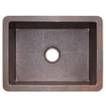 Cocina Hand Hammered Antique Copper 24 Inch Undermount Kitchen Sink