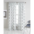 Coco Hourglass Embroidery Sheer Rod Pocket Curtain Panel