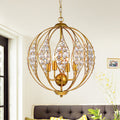 Warehouse Of Tiffany Codina Antique Gold Leaf 13 Inch 3 Light Pendant