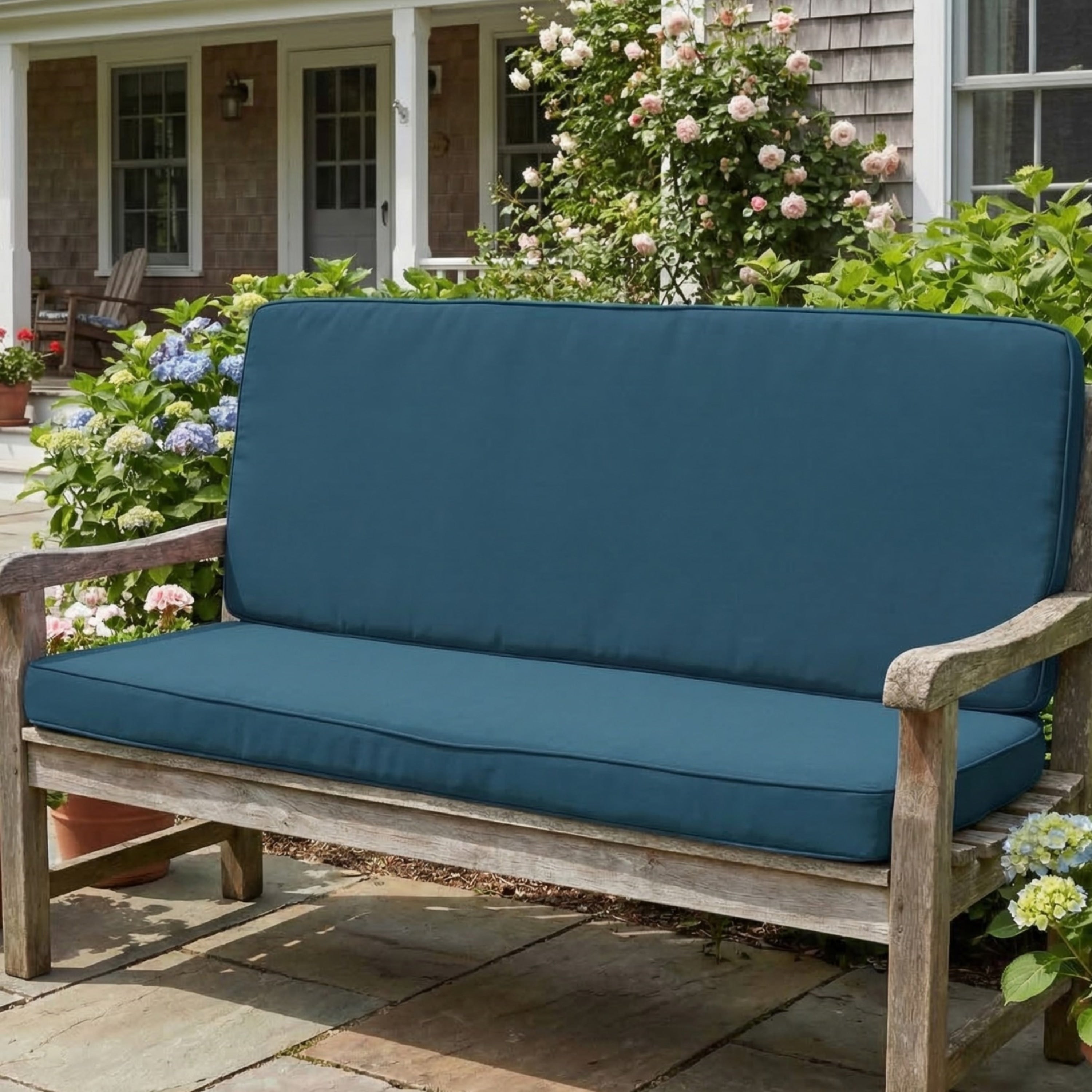 Coesse Outdoor Water Resistant Fabric Loveseat Cushions By Christopher Knight Home