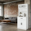 Coffee Cabinet Tall Storage Cabinet Pantry Cabinet With Drawer Buffet Cabinet Cupboard With Shelves