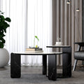 Coffee Table Set Of 2 Nesting Table For Bedroom End Table Center Table White Black Accent Table Sofa Table