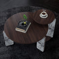 Coffee Table Set Of 2 Walnut Nesting Table For Bedroom End Table Center Table Accent Table Sofa Table