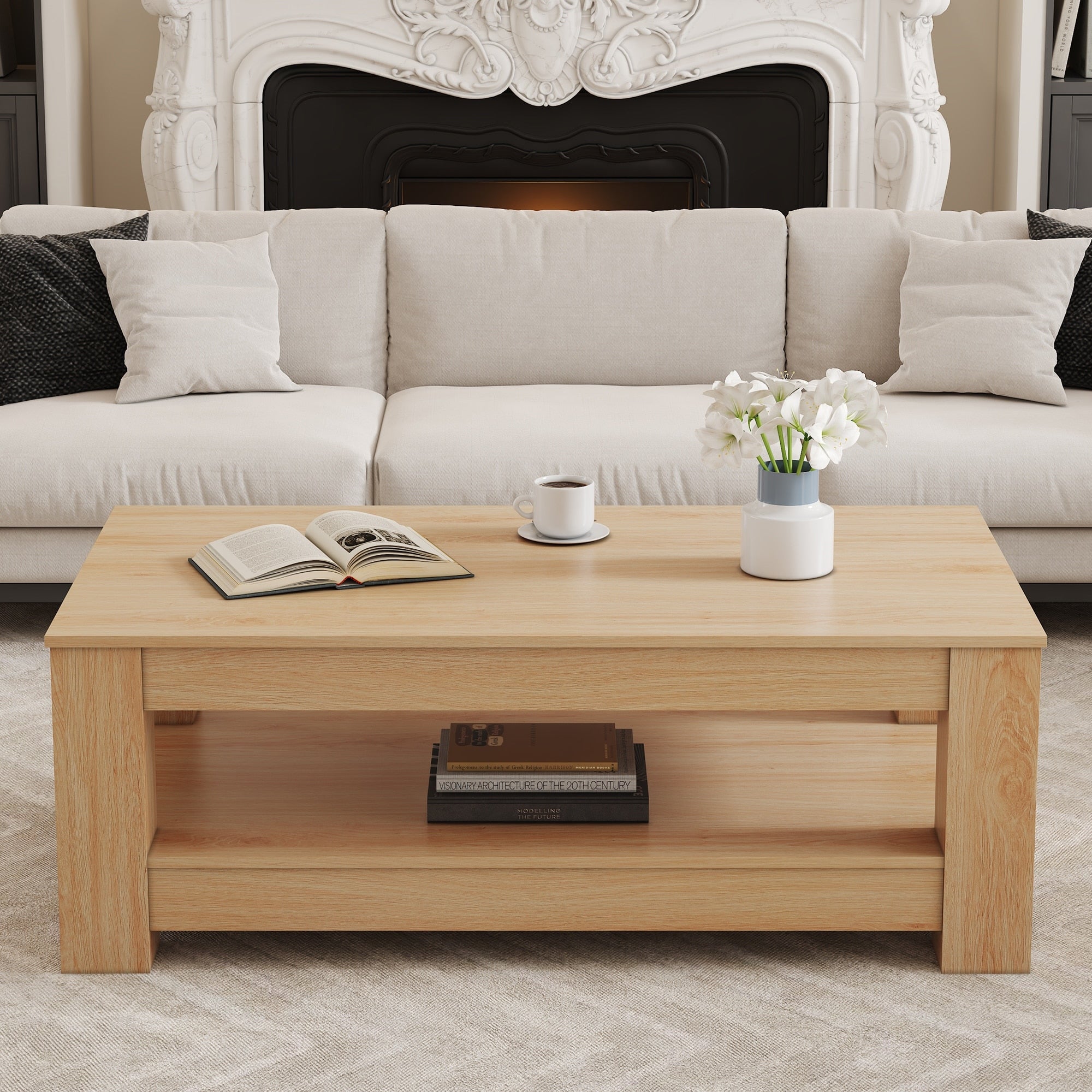 Coffee Table Side Table Center Table With Open Shelf Sofa Table Cocktail Table Dining Table Tea Table