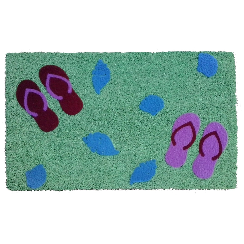 Coir Sandy Flip Flop Doormat