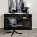 Mercana Colarado Black Iron And Leather Chair