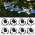 Cold White Led Medium Size Ground Lights Waterproof Landscape Path Lighting