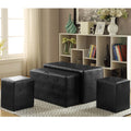 Furniture Of America Cole Contemporary 4 Piece Nesting Bench And Ottoman Set