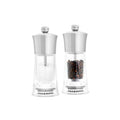 Cole Mason Bromley Acrylic Stainless Steel Salt Pepper Mill Gift Set 6