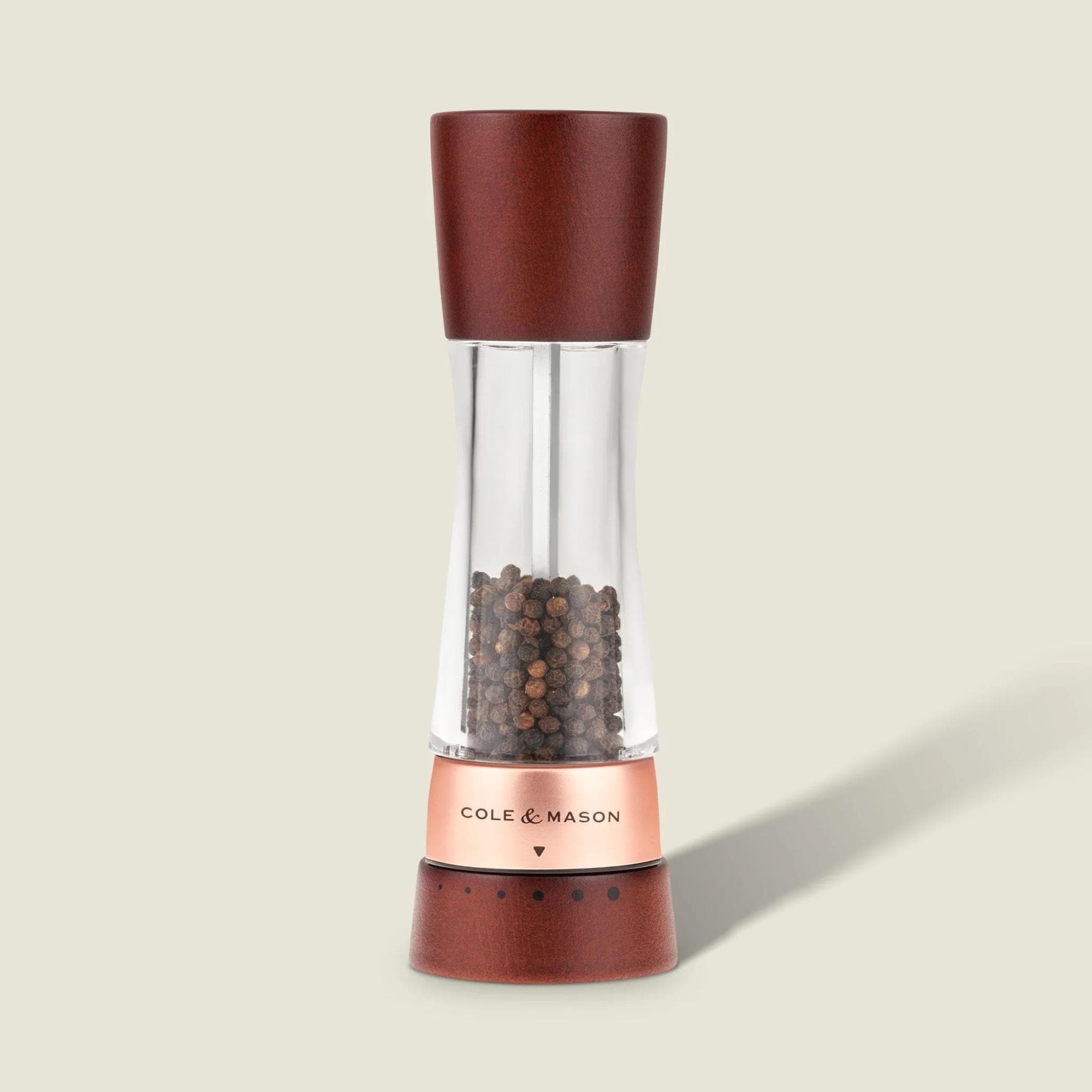 Cole Mason Derwent Chestnut Rose Gold Pepper Mill 7.5