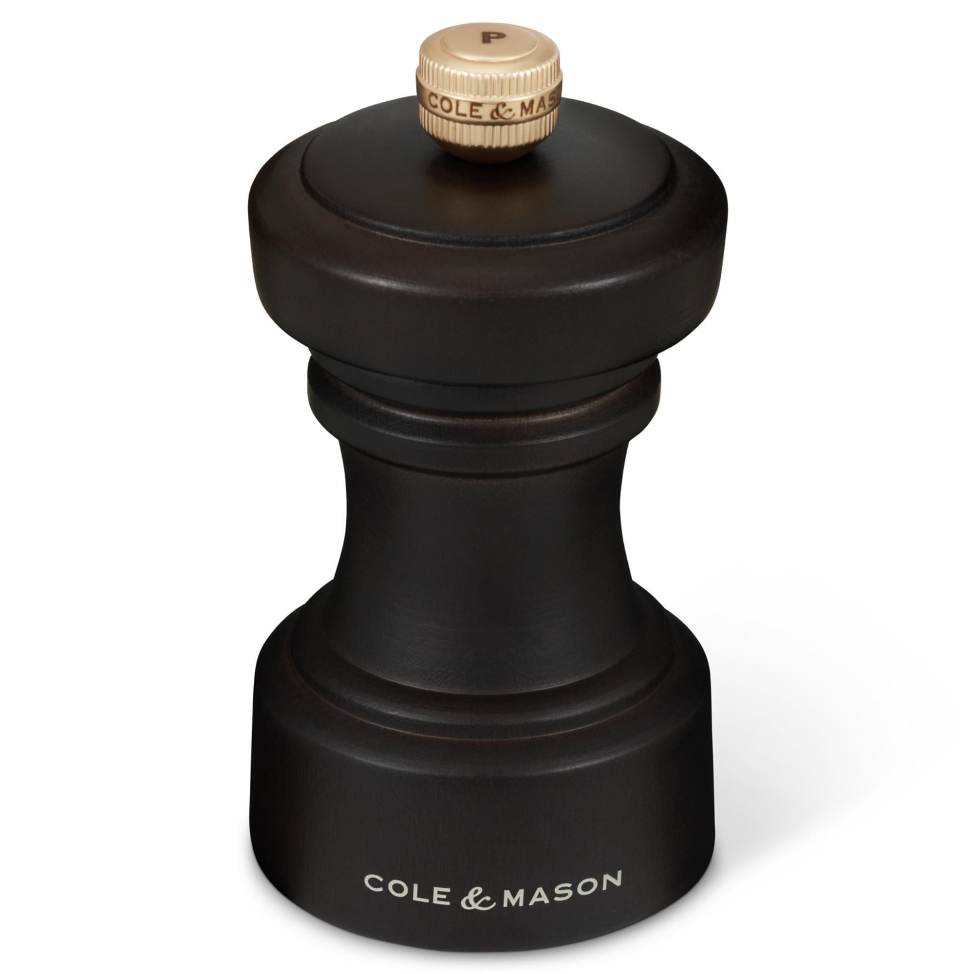 Cole Mason Hoxton Chocolate Wood Salt Pepper Mill Gift Set 4