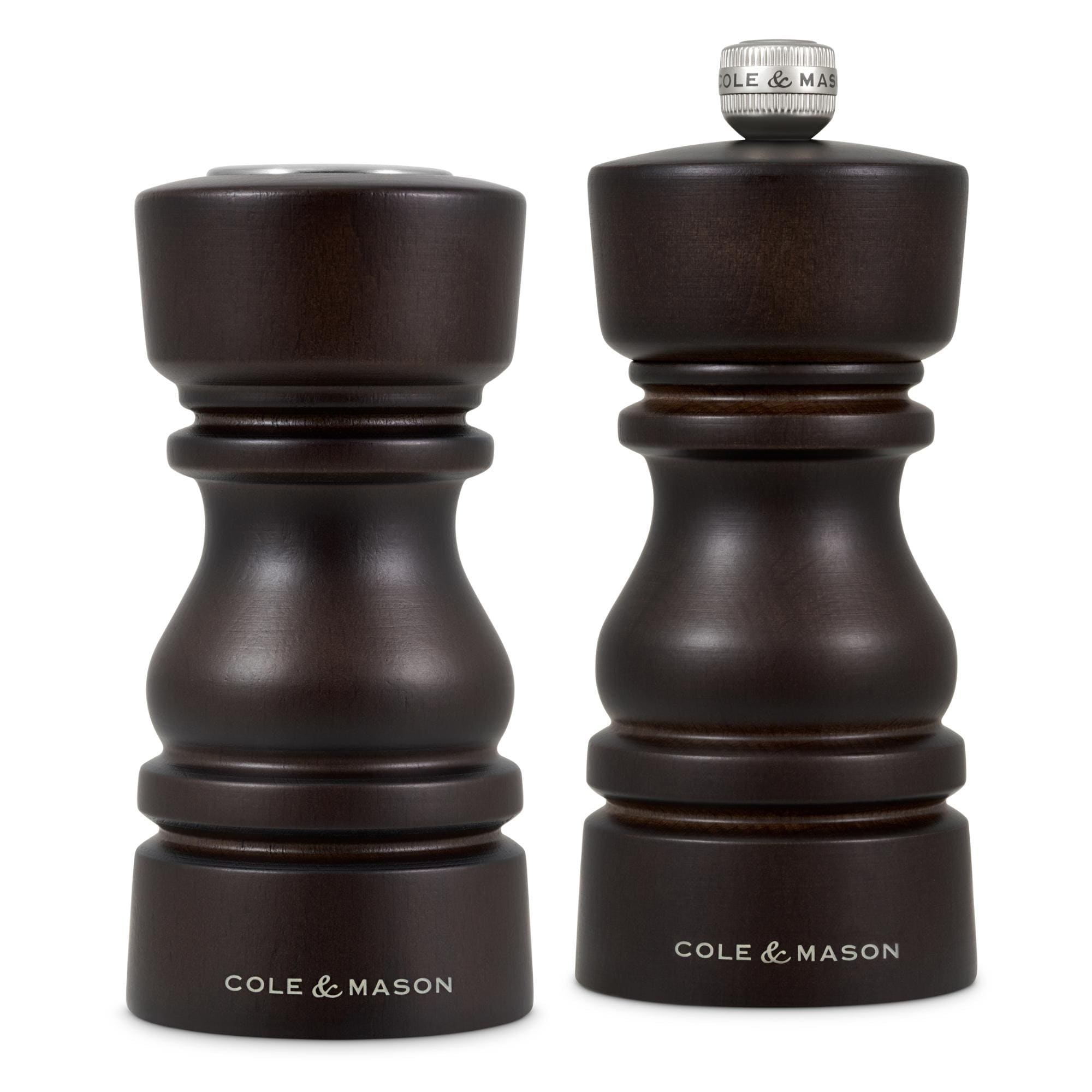 Cole Mason London Chocolate Salt Shaker Pepper Mill Gift Set 5