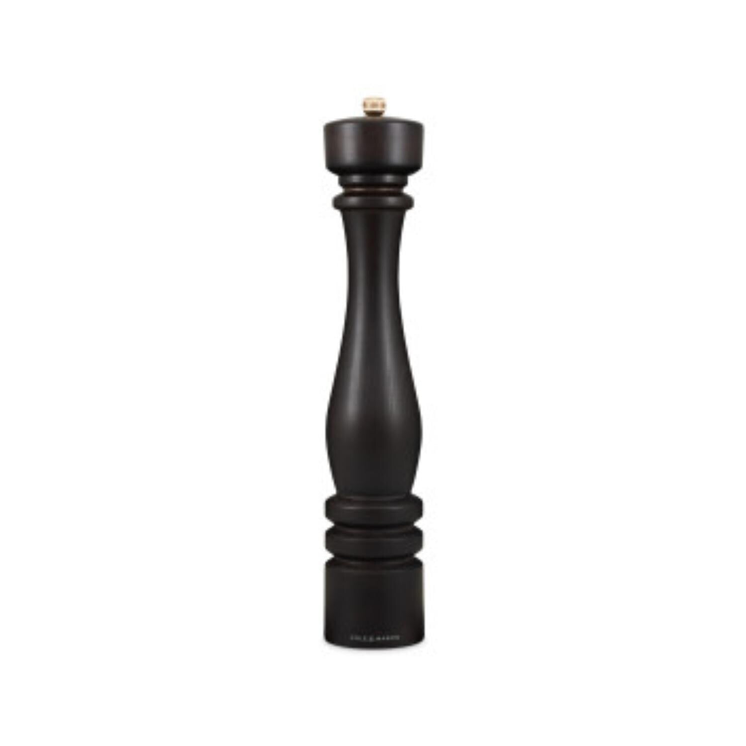 Cole Mason London Chocolate Wood Pepper Mill 15 Adjustable Grind Durable Carbon Steel Mechanism