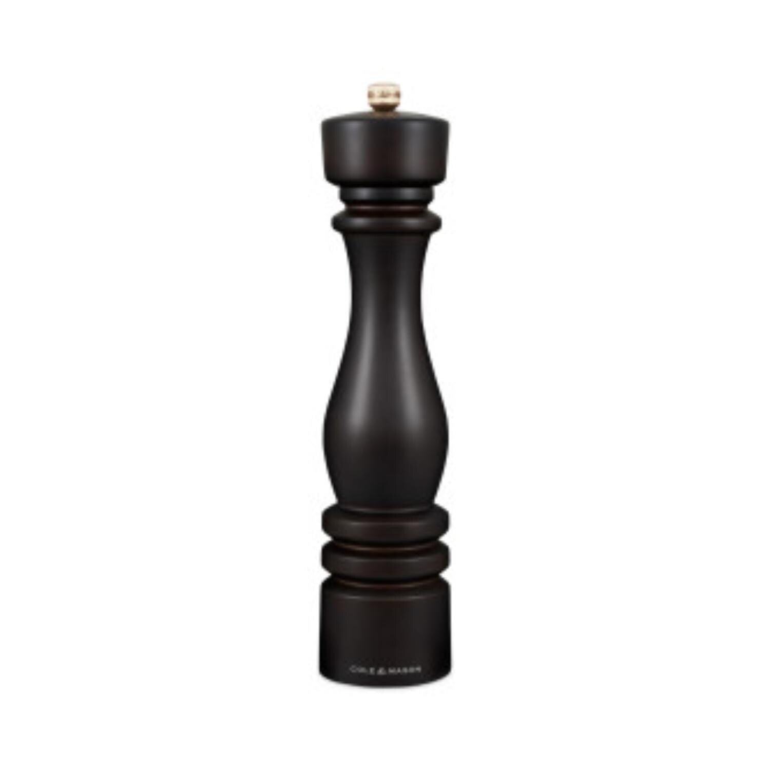 Cole Mason London Chocolate Wood Salt Mill 12 Adjustable Grind Durable Ceramic Mechanism