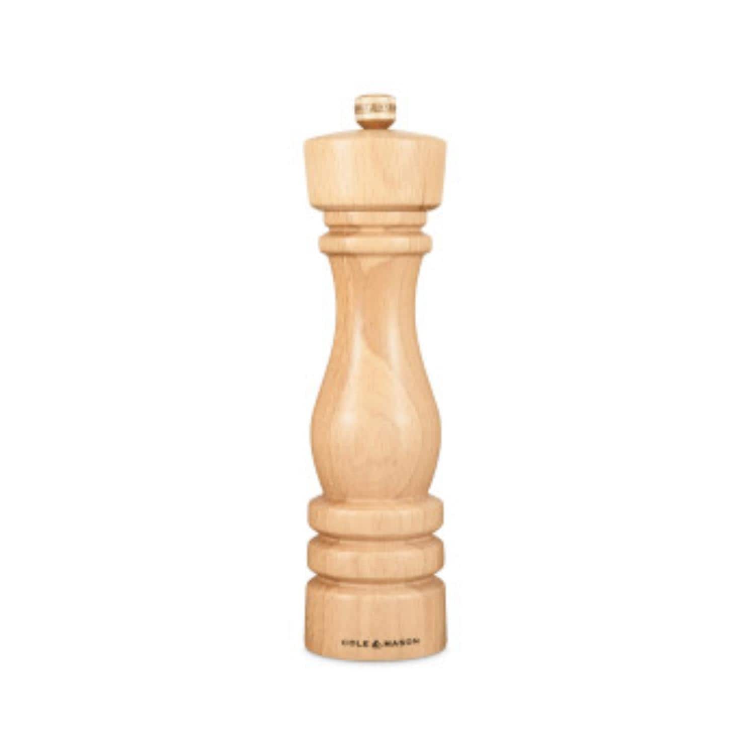 Cole Mason London Natural Beech Salt Mill 11 Adjustable Grind Durable Ceramic Mechanism