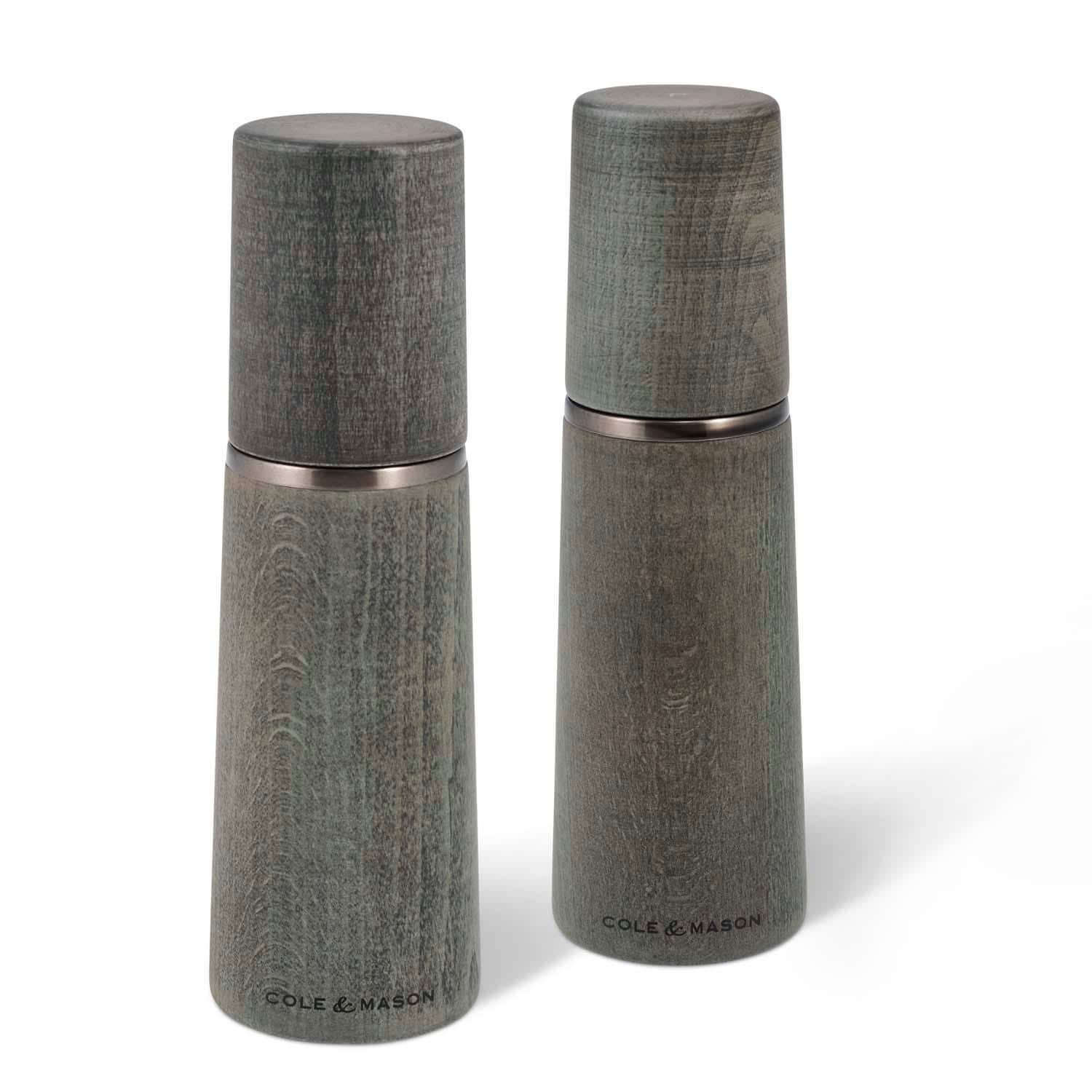 Cole Mason Marlow Grey Beech Salt Pepper Mill Gift Set 7.25