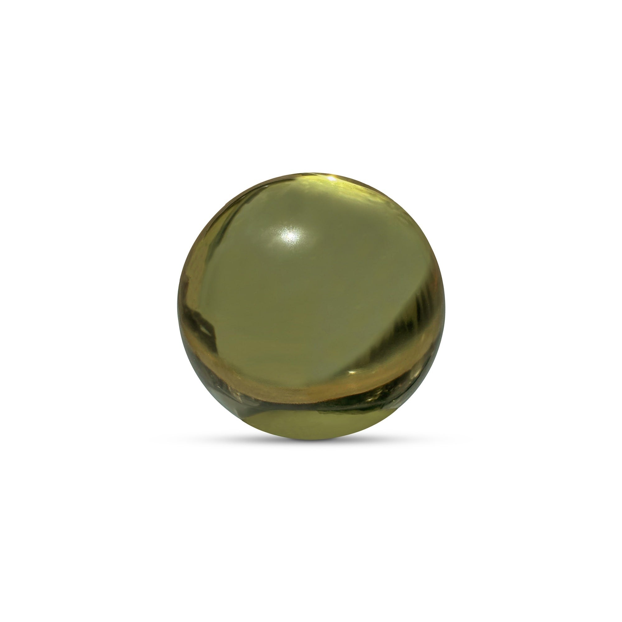 Colette Decorative Orb Round Cast Glass Olive