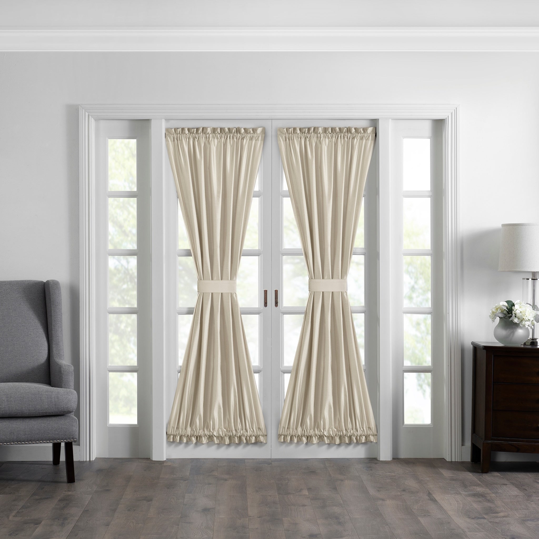 Gracewood Hollow Ford Faux Silk French Door Window Panel