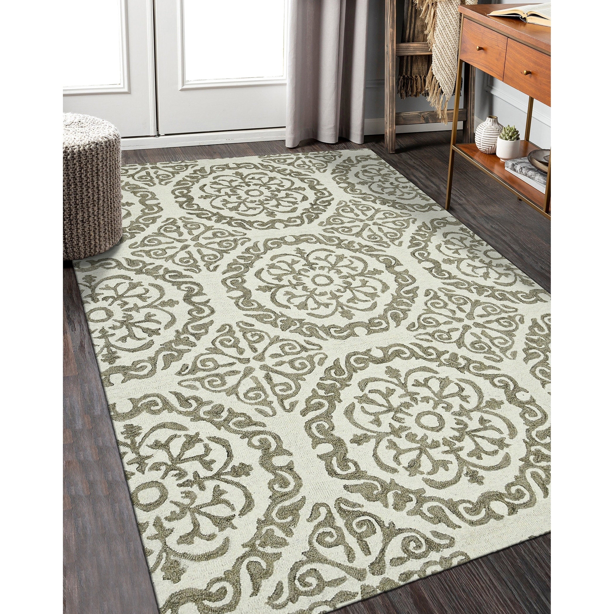Collingwood Transitional Ivory Hand Tufted Area Rug 76 X 96